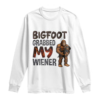 Bigfoot Grabbed My Wiener Long Sleeve Shirt Funny Dog Lover Gift - Wonder Print Shop