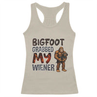 Bigfoot Grabbed My Wiener Racerback Tank Top Funny Dog Lover Gift - Wonder Print Shop
