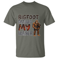 Bigfoot Grabbed My Wiener T Shirt Funny Dog Lover Gift - Wonder Print Shop