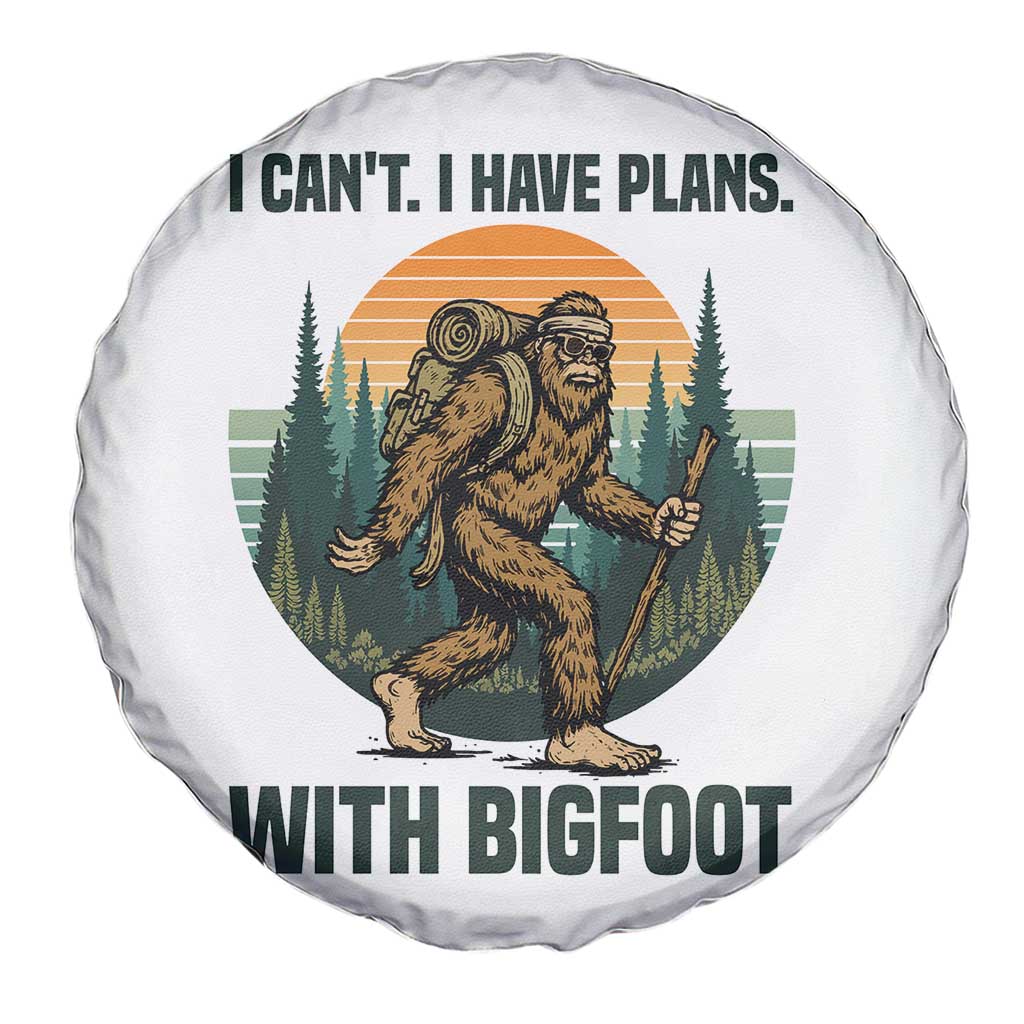 I Cant I Have Plans With Bigfoot Spare Tire Cover Funny Cryptid Lover Gift - Wonder Print Shop