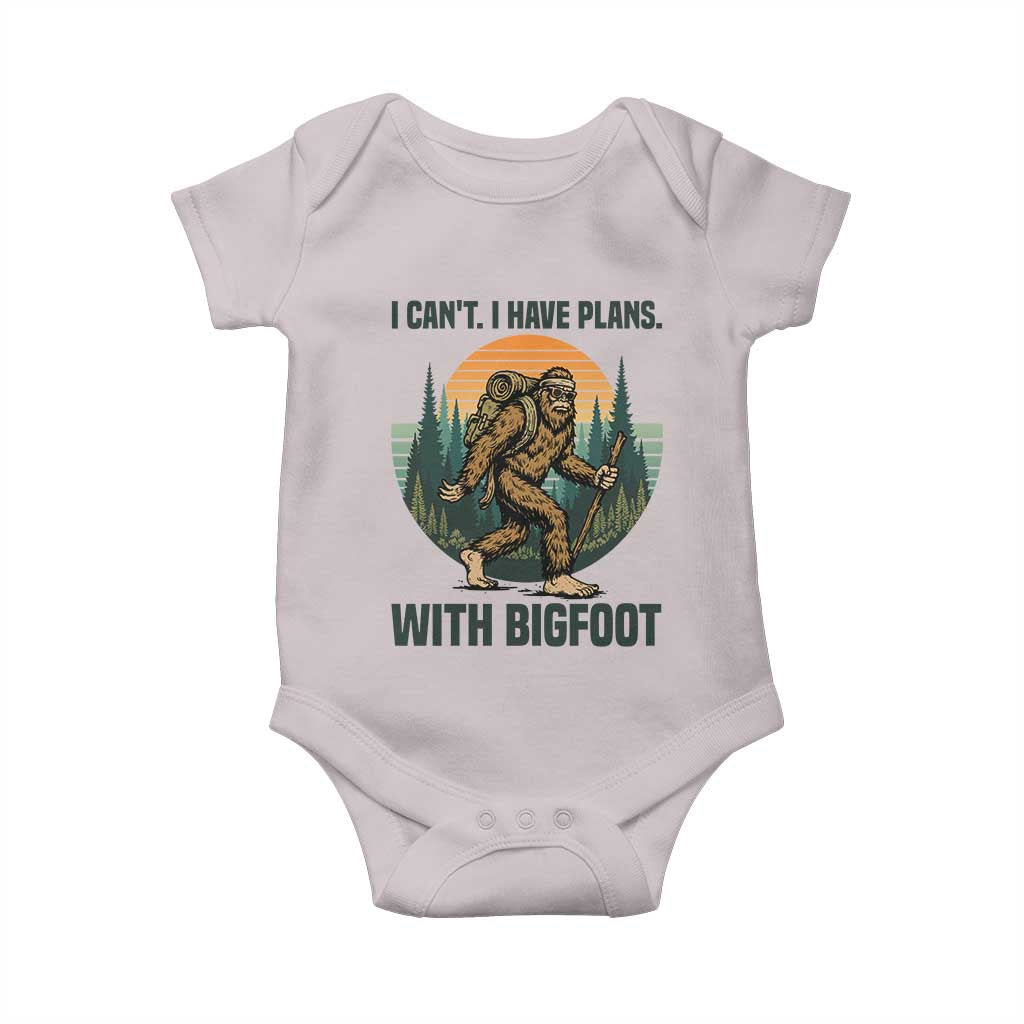 I Cant I Have Plans With Bigfoot Baby Onesie Funny Cryptid Lover Gift - Wonder Print Shop