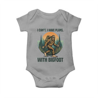 I Cant I Have Plans With Bigfoot Baby Onesie Funny Cryptid Lover Gift - Wonder Print Shop