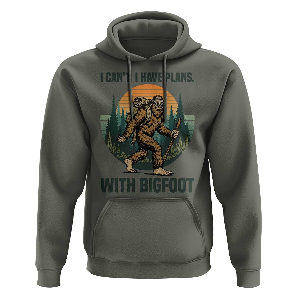 I Cant I Have Plans With Bigfoot Hoodie Funny Cryptid Lover Gift - Wonder Print Shop