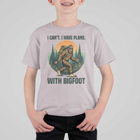 I Cant I Have Plans With Bigfoot T Shirt For Kid Funny Cryptid Lover Gift - Wonder Print Shop