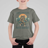 I Cant I Have Plans With Bigfoot T Shirt For Kid Funny Cryptid Lover Gift - Wonder Print Shop