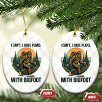I Cant I Have Plans With Bigfoot Ceramic Ornament Funny Cryptid Lover Gift - Wonder Print Shop
