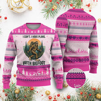 I Cant I Have Plans With Bigfoot Ugly Christmas Sweater Funny Cryptid Lover Gift - Wonder Print Shop