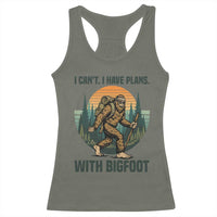 I Cant I Have Plans With Bigfoot Racerback Tank Top Funny Cryptid Lover Gift - Wonder Print Shop