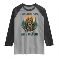 I Cant I Have Plans With Bigfoot Raglan Shirt Funny Cryptid Lover Gift - Wonder Print Shop