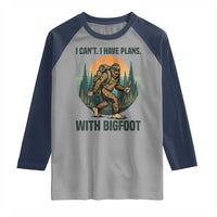 I Cant I Have Plans With Bigfoot Raglan Shirt Funny Cryptid Lover Gift - Wonder Print Shop