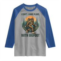 I Cant I Have Plans With Bigfoot Raglan Shirt Funny Cryptid Lover Gift - Wonder Print Shop