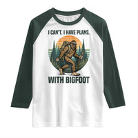 I Cant I Have Plans With Bigfoot Raglan Shirt Funny Cryptid Lover Gift - Wonder Print Shop