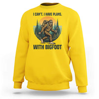 I Cant I Have Plans With Bigfoot Sweatshirt Funny Cryptid Lover Gift - Wonder Print Shop