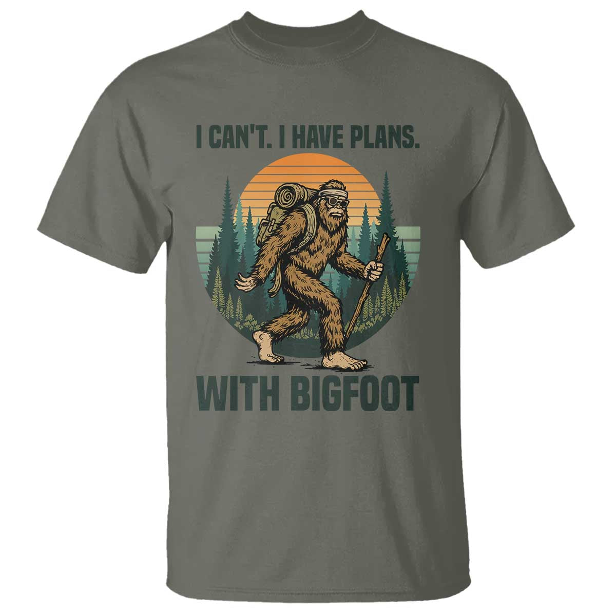 I Cant I Have Plans With Bigfoot T Shirt Funny Cryptid Lover Gift - Wonder Print Shop