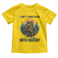 I Cant I Have Plans With Bigfoot Toddler T Shirt Funny Cryptid Lover Gift - Wonder Print Shop