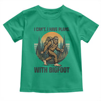 I Cant I Have Plans With Bigfoot Toddler T Shirt Funny Cryptid Lover Gift - Wonder Print Shop