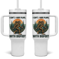 I Cant I Have Plans With Bigfoot Tumbler With Handle Funny Cryptid Lover Gift