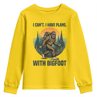 I Cant I Have Plans With Bigfoot Youth Sweatshirt Funny Cryptid Lover Gift - Wonder Print Shop