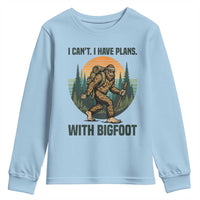 I Cant I Have Plans With Bigfoot Youth Sweatshirt Funny Cryptid Lover Gift - Wonder Print Shop