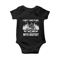 Funny Bigfoot Driving Car Baby Onesie I Cant I Have Plans With Bigfoot - Wonder Print Shop