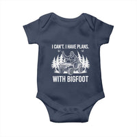Funny Bigfoot Driving Car Baby Onesie I Cant I Have Plans With Bigfoot - Wonder Print Shop