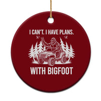 Funny Bigfoot Driving Car Ceramic Ornament I Cant I Have Plans With Bigfoot - Wonder Print Shop