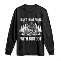 Funny Bigfoot Driving Car Long Sleeve Shirt I Cant I Have Plans With Bigfoot - Wonder Print Shop