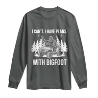 Funny Bigfoot Driving Car Long Sleeve Shirt I Cant I Have Plans With Bigfoot - Wonder Print Shop