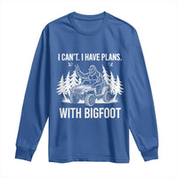 Funny Bigfoot Driving Car Long Sleeve Shirt I Cant I Have Plans With Bigfoot - Wonder Print Shop