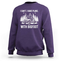 Funny Bigfoot Driving Car Sweatshirt I Cant I Have Plans With Bigfoot - Wonder Print Shop