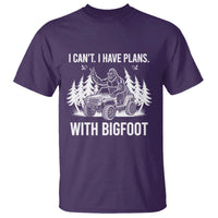 Funny Bigfoot Driving Car T Shirt I Cant I Have Plans With Bigfoot - Wonder Print Shop