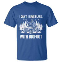 Funny Bigfoot Driving Car T Shirt I Cant I Have Plans With Bigfoot - Wonder Print Shop