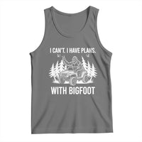 Funny Bigfoot Driving Car Tank Top I Cant I Have Plans With Bigfoot - Wonder Print Shop
