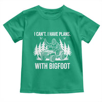Funny Bigfoot Driving Car Toddler T Shirt I Cant I Have Plans With Bigfoot - Wonder Print Shop