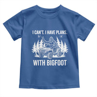 Funny Bigfoot Driving Car Toddler T Shirt I Cant I Have Plans With Bigfoot - Wonder Print Shop