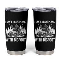 Funny Bigfoot Driving Car Tumbler Cup I Cant I Have Plans With Bigfoot