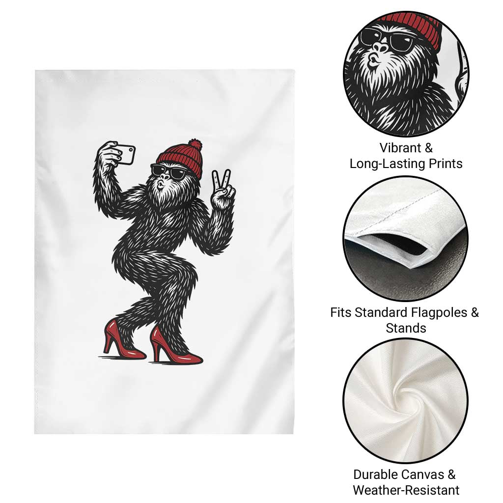 Funny Sexy Bigfoot Selfie Garden Flag Sasquatch Lover Gift