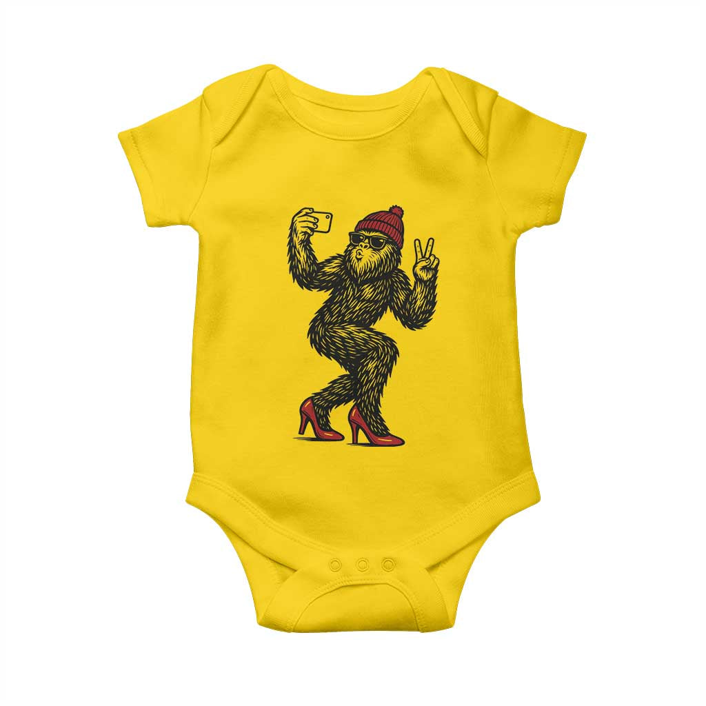 Funny Sexy Bigfoot Selfie Baby Onesie Sasquatch Lover Gift