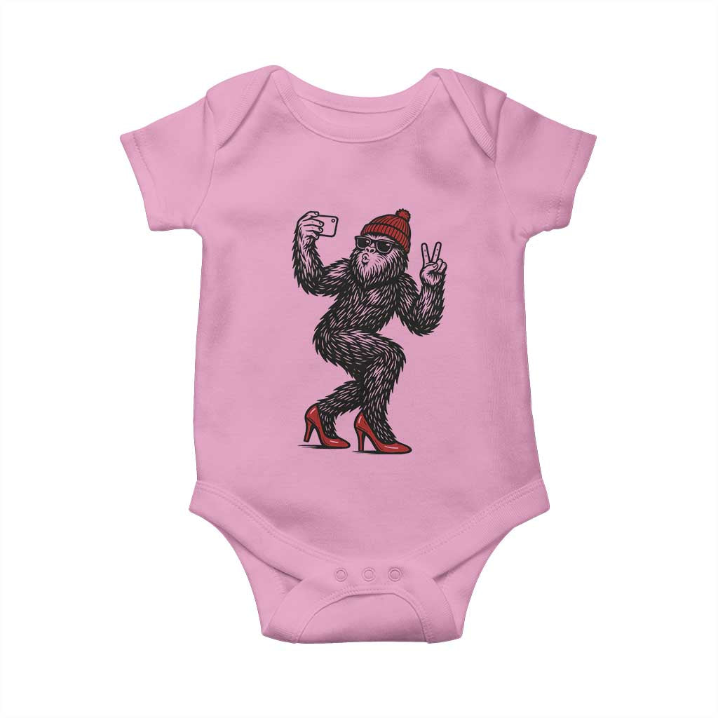 Funny Sexy Bigfoot Selfie Baby Onesie Sasquatch Lover Gift