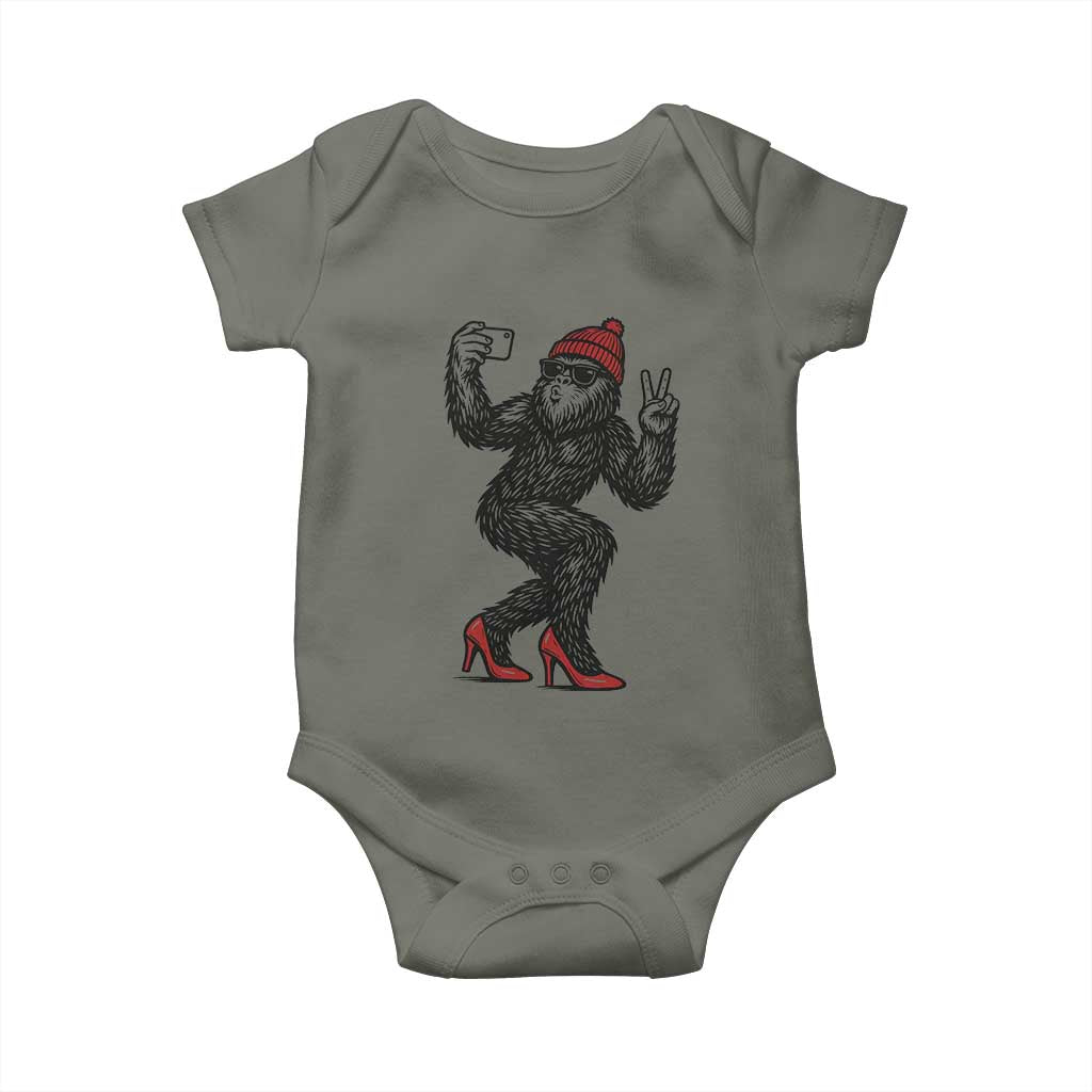 Funny Sexy Bigfoot Selfie Baby Onesie Sasquatch Lover Gift