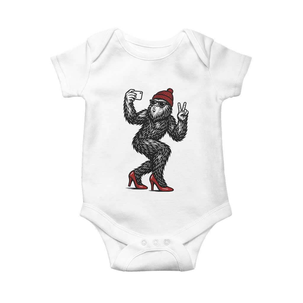 Funny Sexy Bigfoot Selfie Baby Onesie Sasquatch Lover Gift