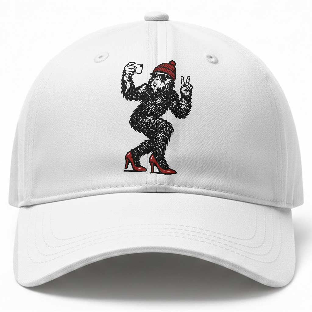 Funny Sexy Bigfoot Selfie Baseball Cap Sasquatch Lover Gift