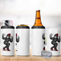 Funny Sexy Bigfoot Selfie 4 in 1 Can Cooler Tumbler Sasquatch Lover Gift
