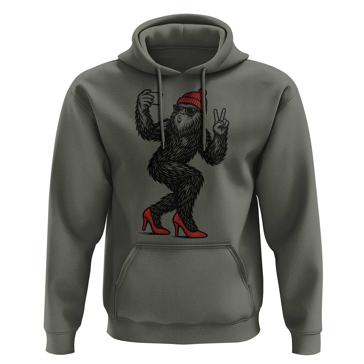 Funny Sexy Bigfoot Selfie Hoodie Sasquatch Lover Gift