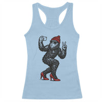 Funny Sexy Bigfoot Selfie Racerback Tank Top Sasquatch Lover Gift