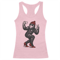 Funny Sexy Bigfoot Selfie Racerback Tank Top Sasquatch Lover Gift