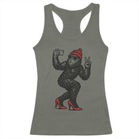 Funny Sexy Bigfoot Selfie Racerback Tank Top Sasquatch Lover Gift