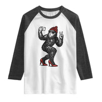Funny Sexy Bigfoot Selfie Raglan Shirt Sasquatch Lover Gift