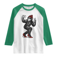 Funny Sexy Bigfoot Selfie Raglan Shirt Sasquatch Lover Gift
