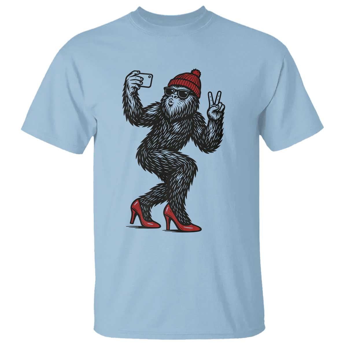 Funny Sexy Bigfoot Selfie T Shirt Sasquatch Lover Gift